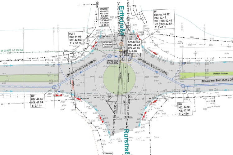 Pulheim, OT Sinnersdorf Straßenentwässerung Pulheimer Straße