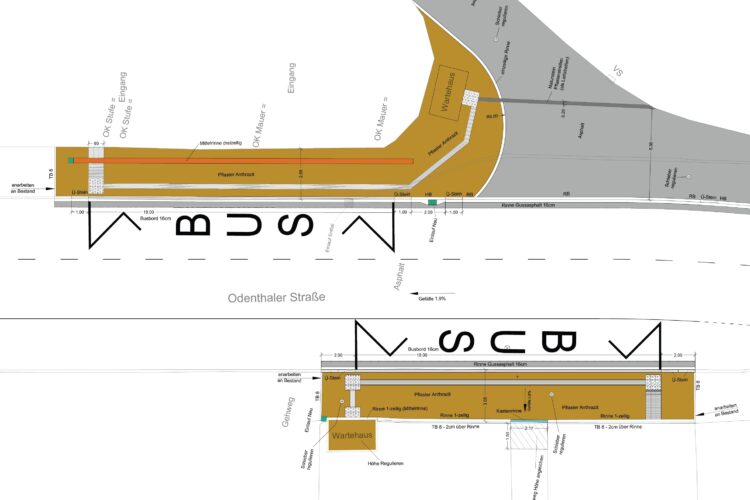 Odenthal Voiswinkel, Planung barrierefreie Bushaltestelle